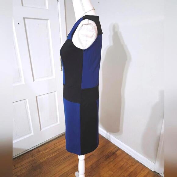 Enfocus Color Block Dress - Blue and Black Elegance - Picture 2 of 5